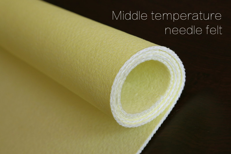 Middle temperature needle felt